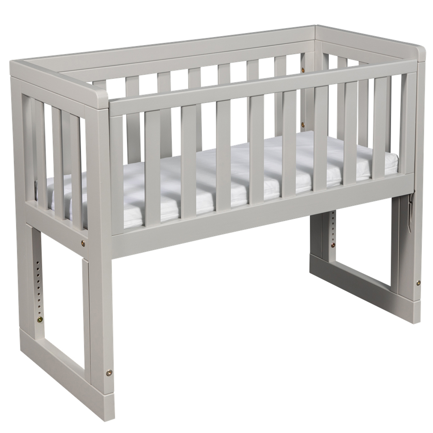 Bedside Crib Oslo Soft Grey