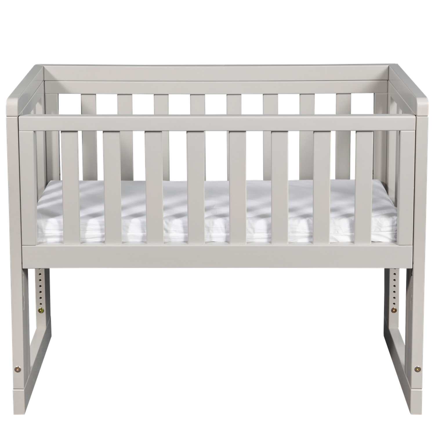 Bedside Crib Oslo Soft Grey