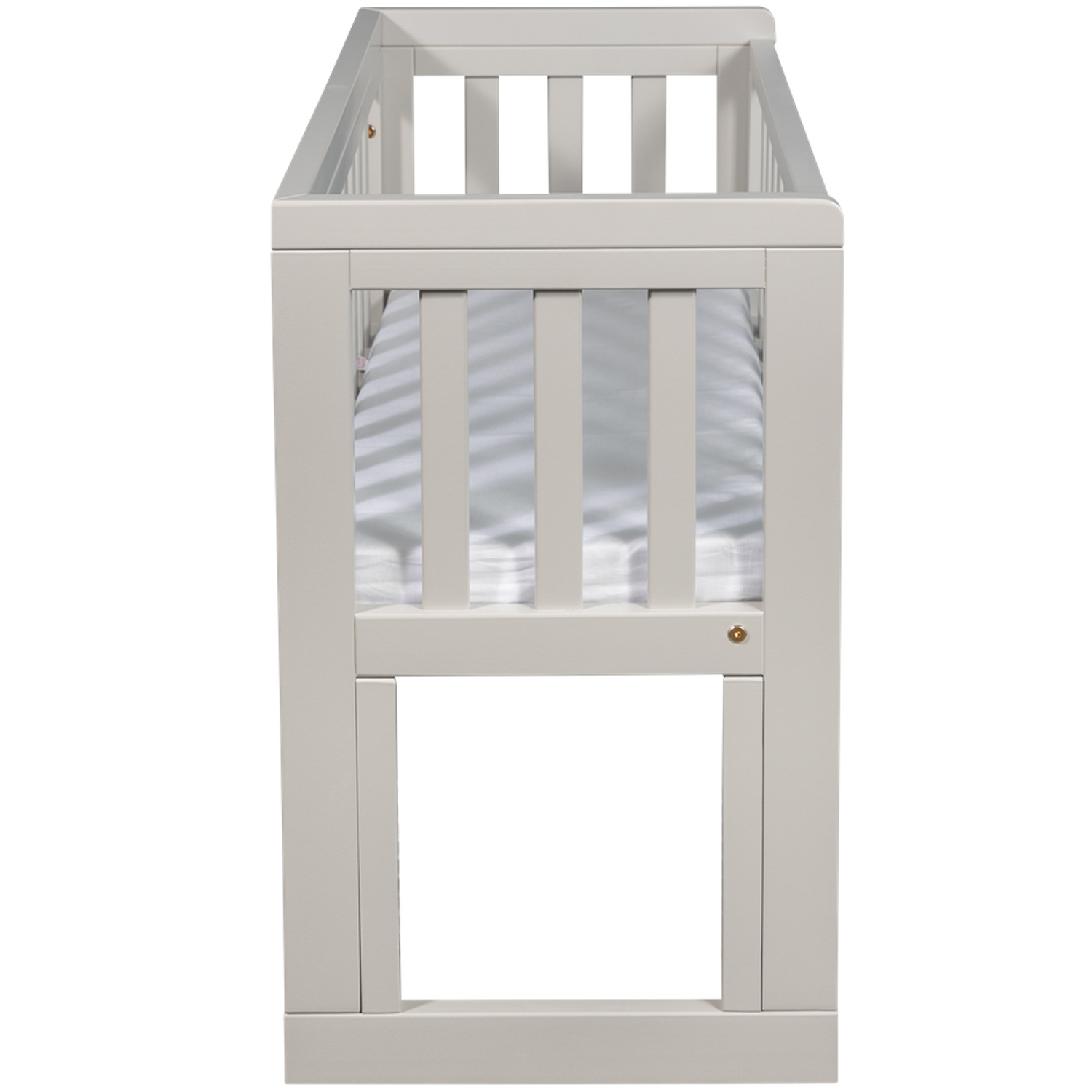 Bedside Crib Oslo Soft Grey