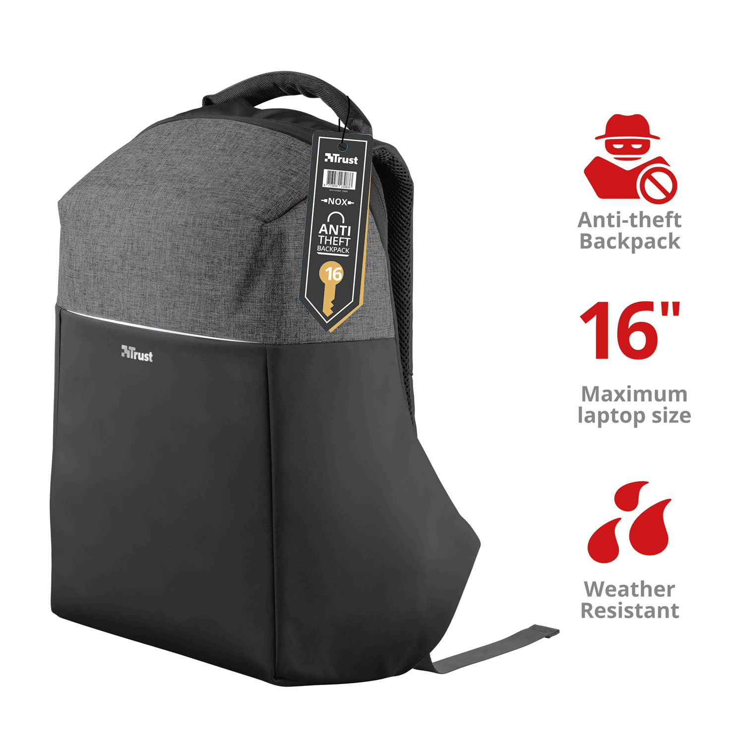 Nox Antitheft Backpack 16"