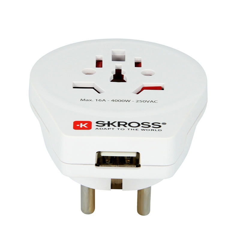 ElAdapter Europa med USB