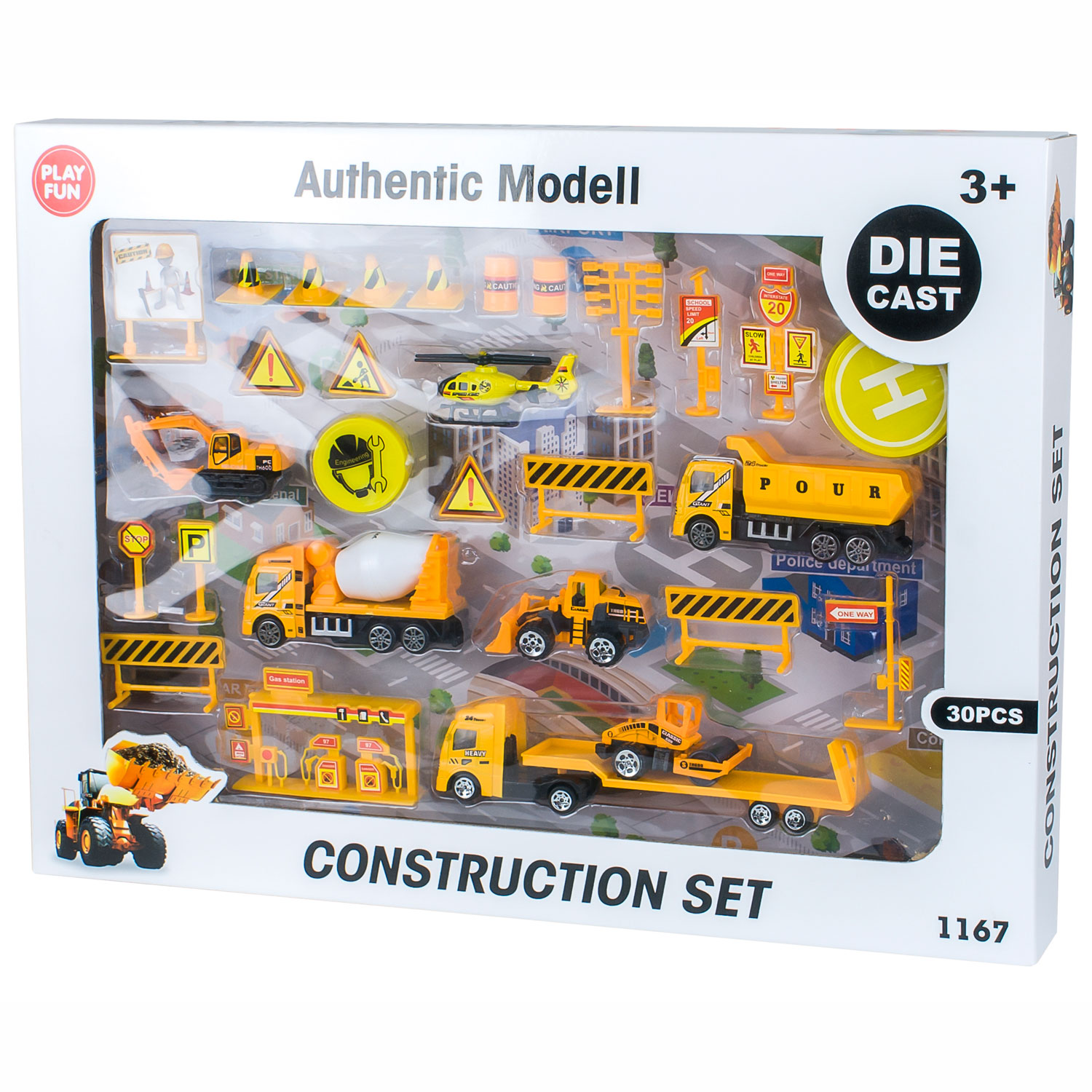 Die Cast Construction Playset 30 pcs