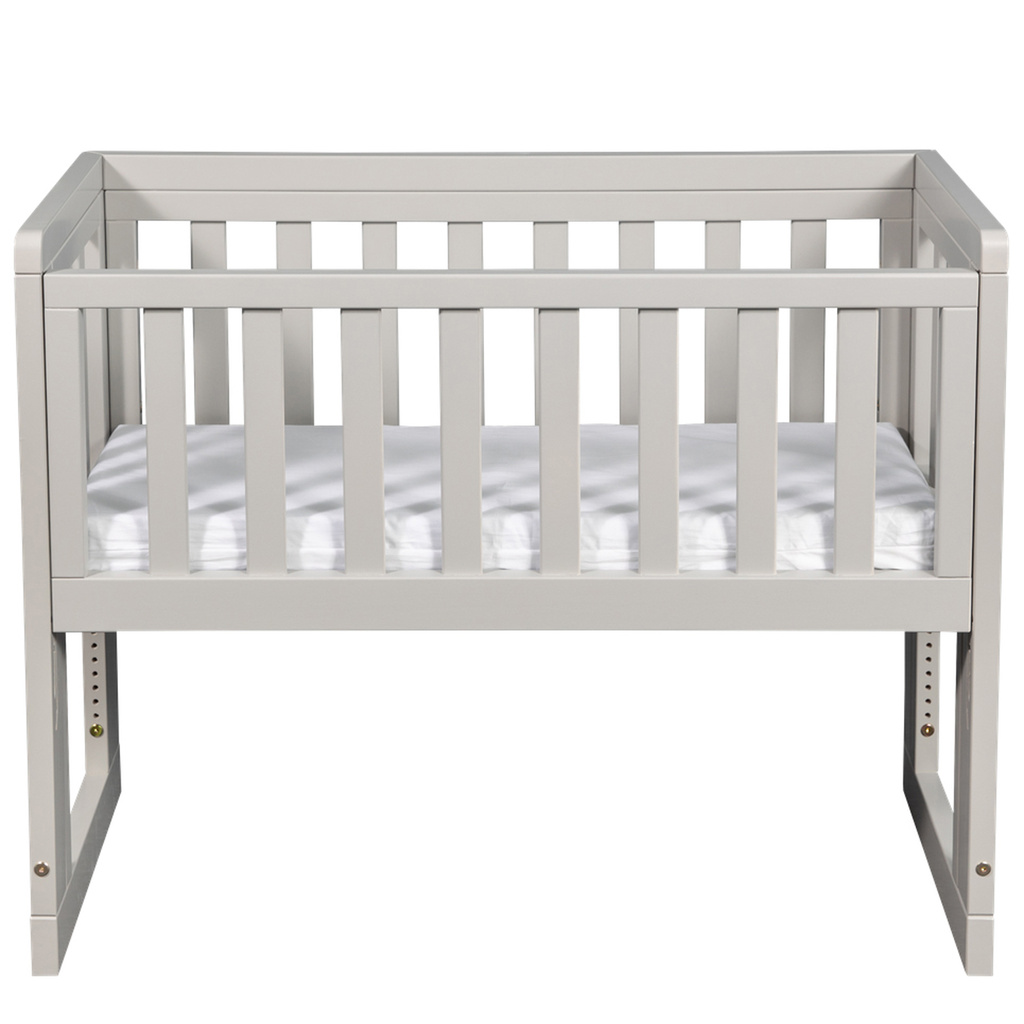 Bedside Crib Oslo Soft Grey