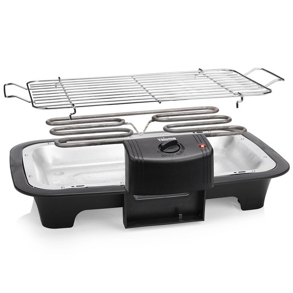 El-grill med stativ BQ-2883 inkl hylla 2000W