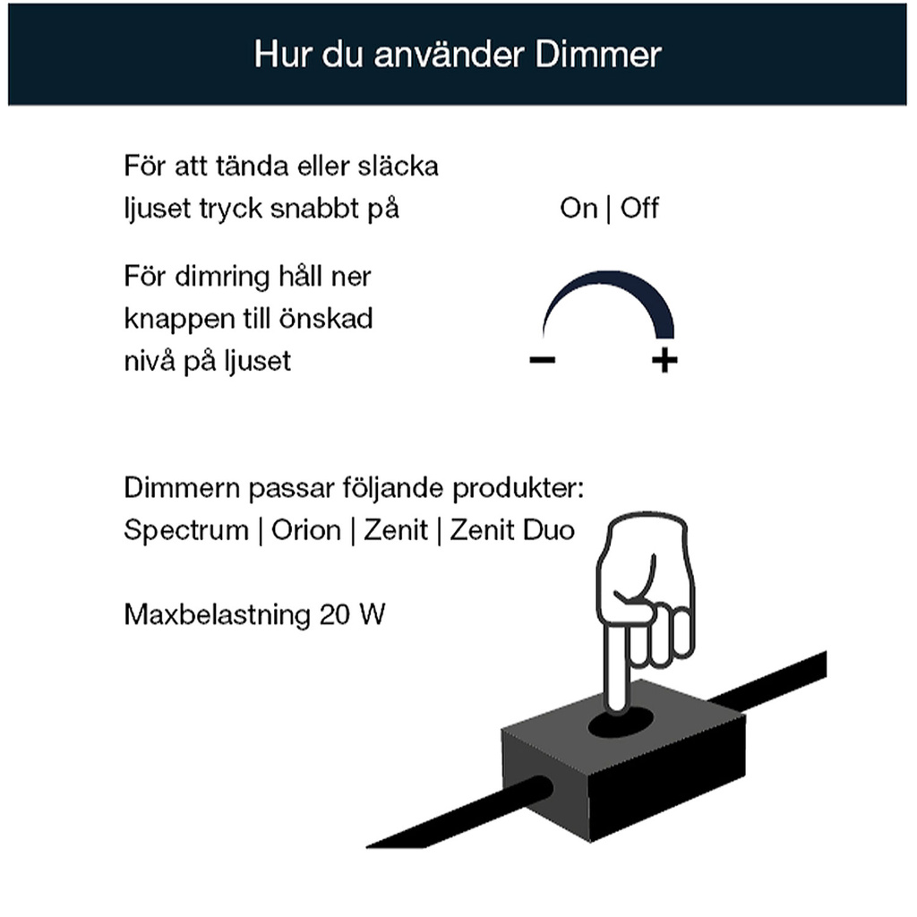 Dimmer max 20W IP44