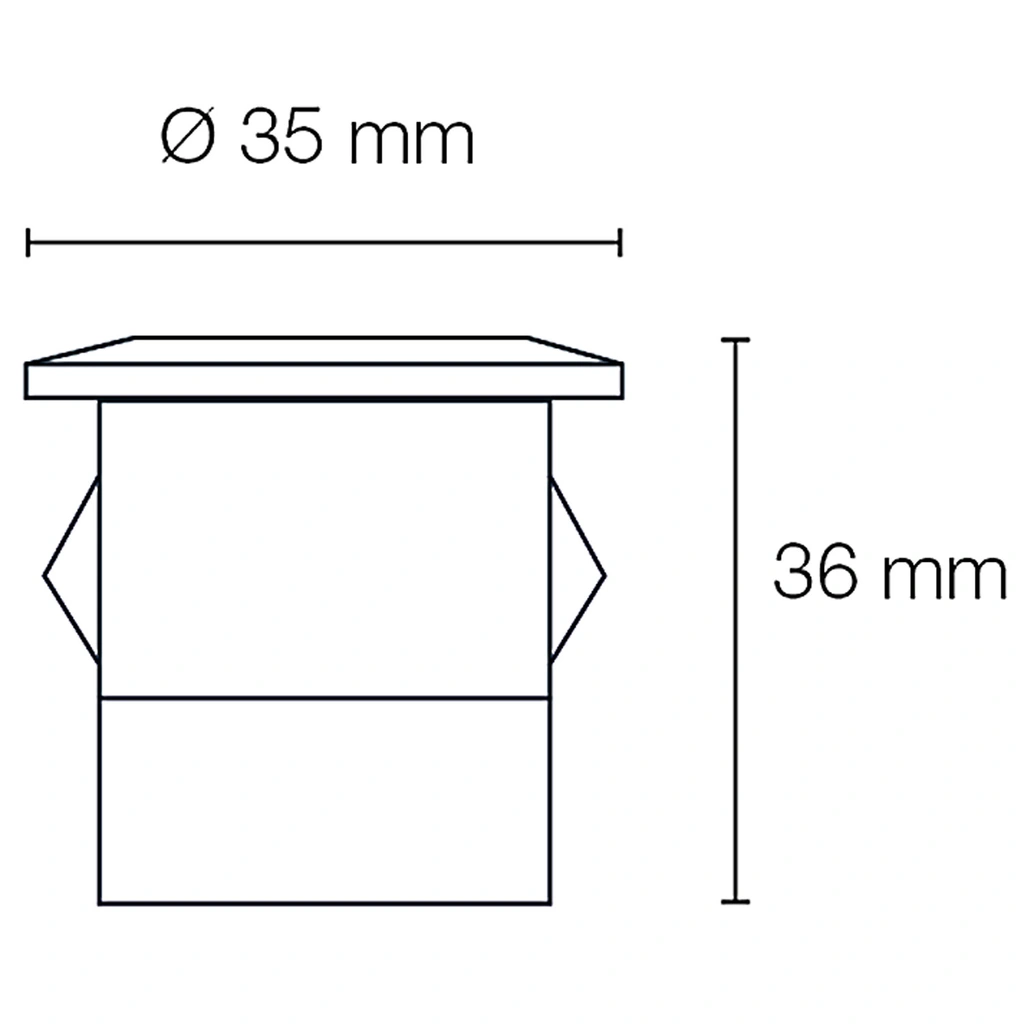 Orion infälld spot 5st Svart