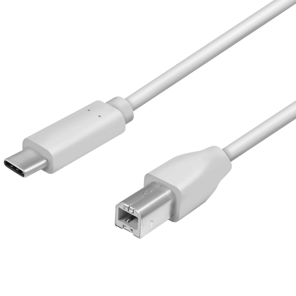 USB-C to USB-B 2.0 Cable 2m White
