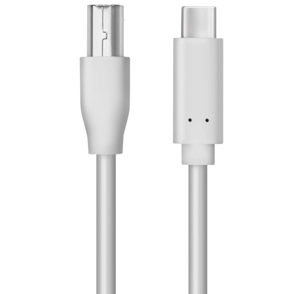 USB-C to USB-B 2.0 Cable 2m White