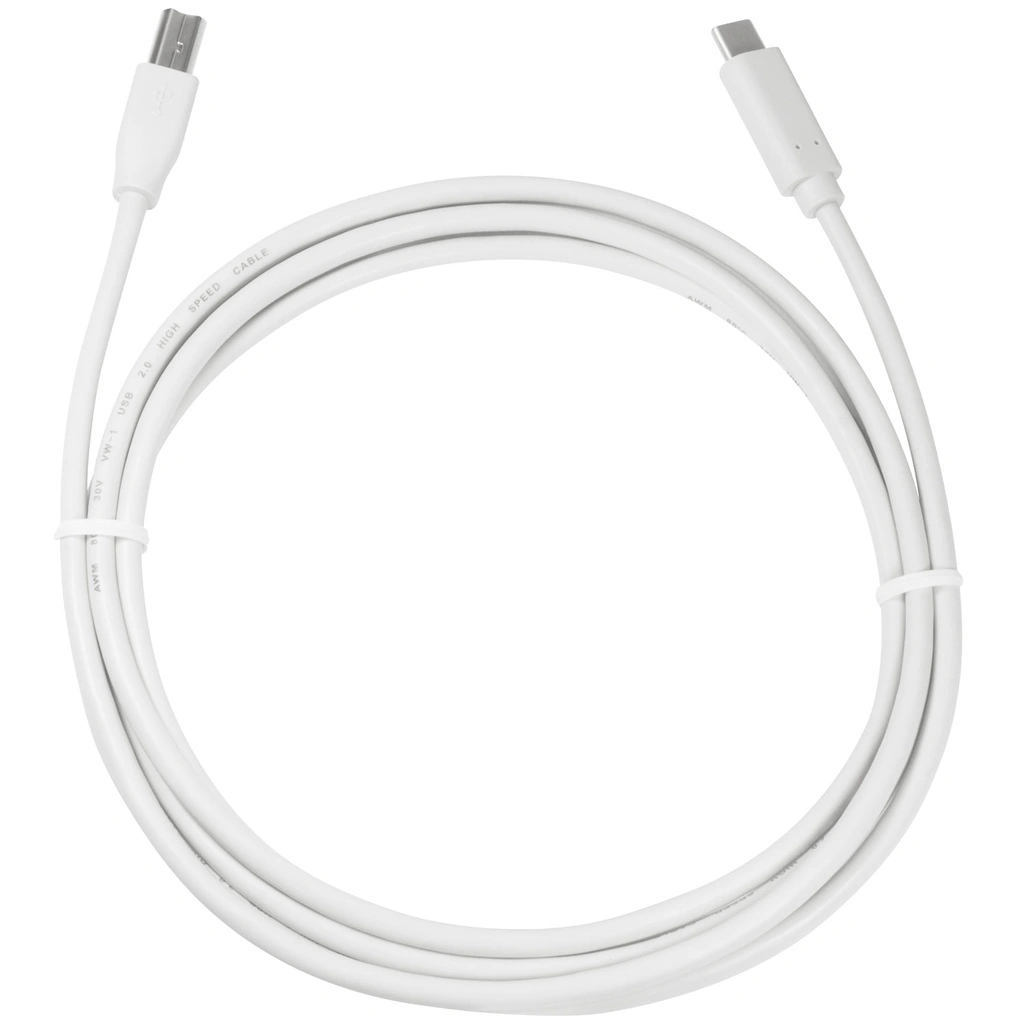 USB-C to USB-B 2.0 Cable 2m White