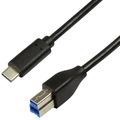 USB-C till USB-B 3.0 Kabel 2m Svart