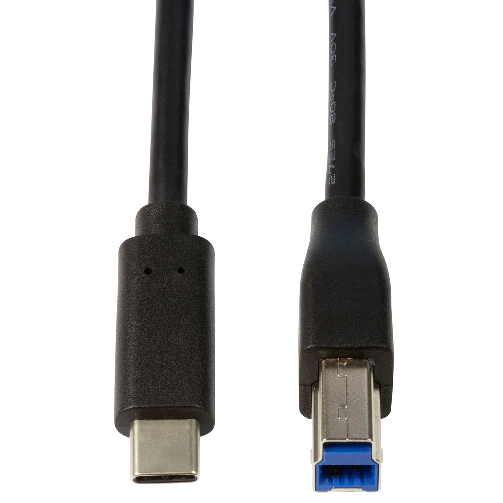 USB-C till USB-B 3.0 Kabel 2m Svart