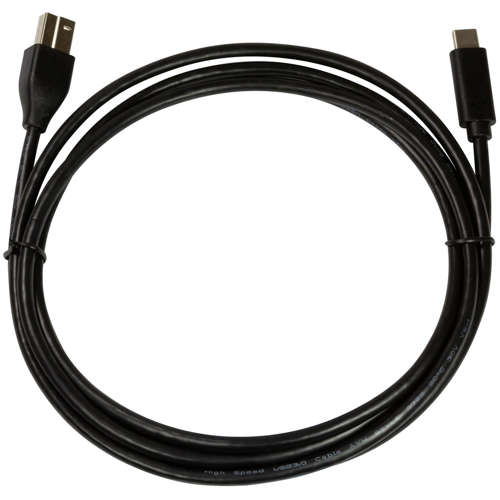 USB-C till USB-B 3.0 Kabel 2m Svart