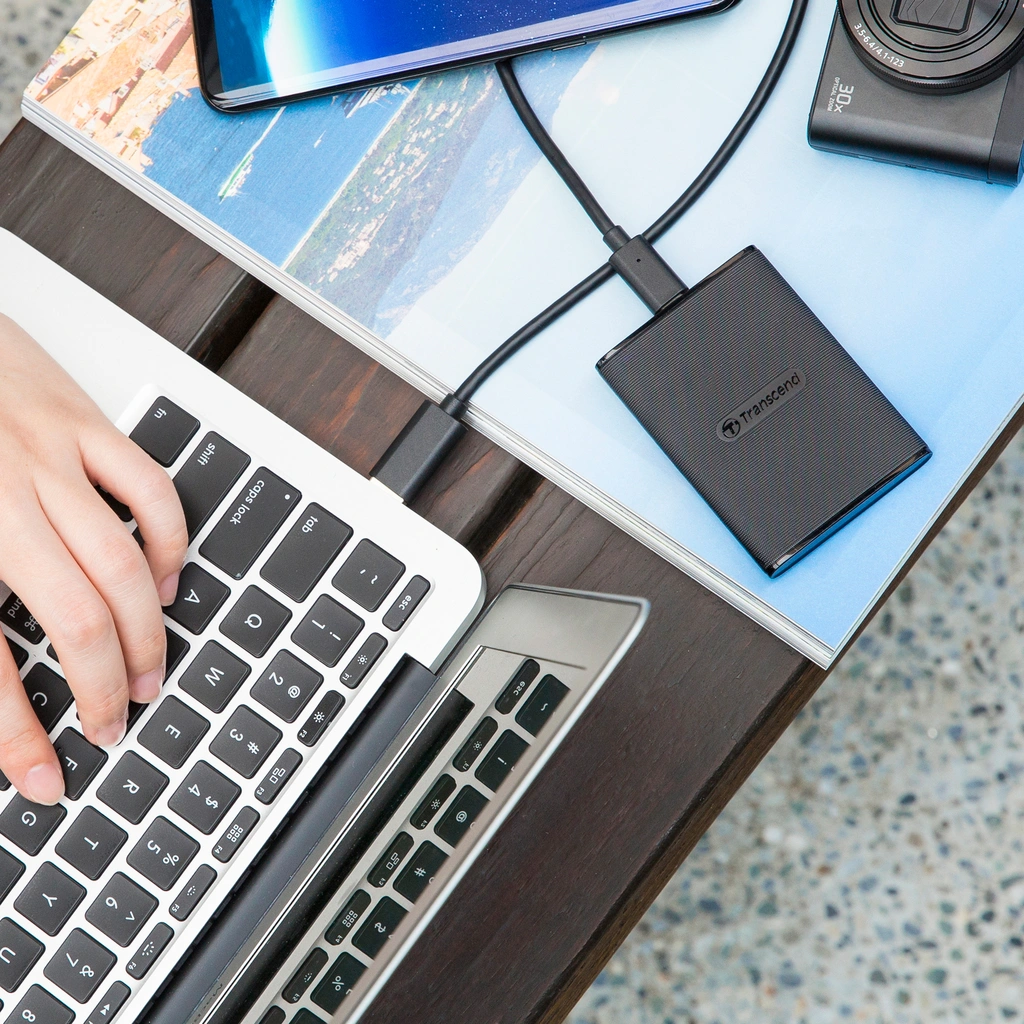 Portabel SSD ESD270C USB-C 1TB (R520/W460) Svart