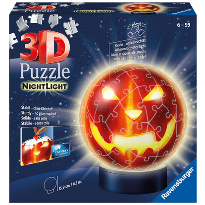 3D Puzzle-Ball Pumpkin Night Light 72p
