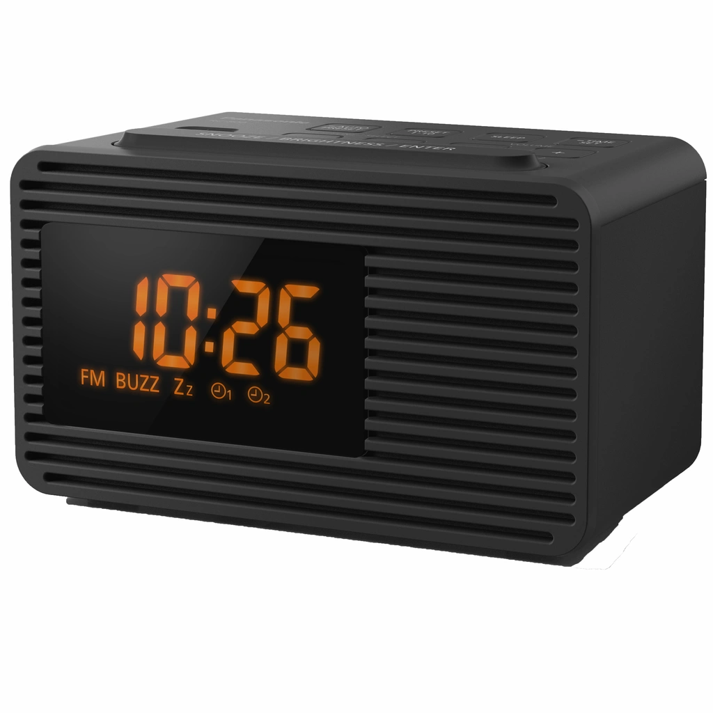 Klockradio FM snabbval Dubbla alarm RC-800EG-K