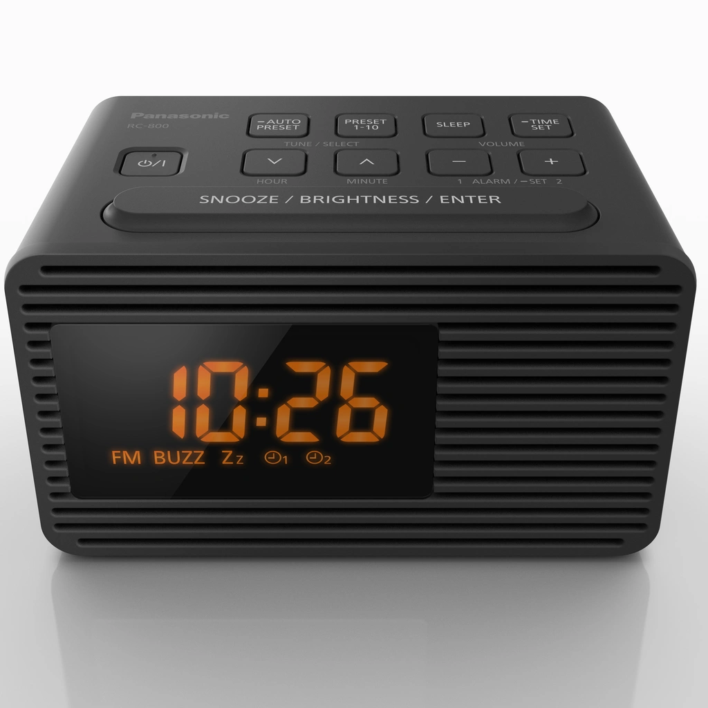Klockradio FM snabbval Dubbla alarm RC-800EG-K