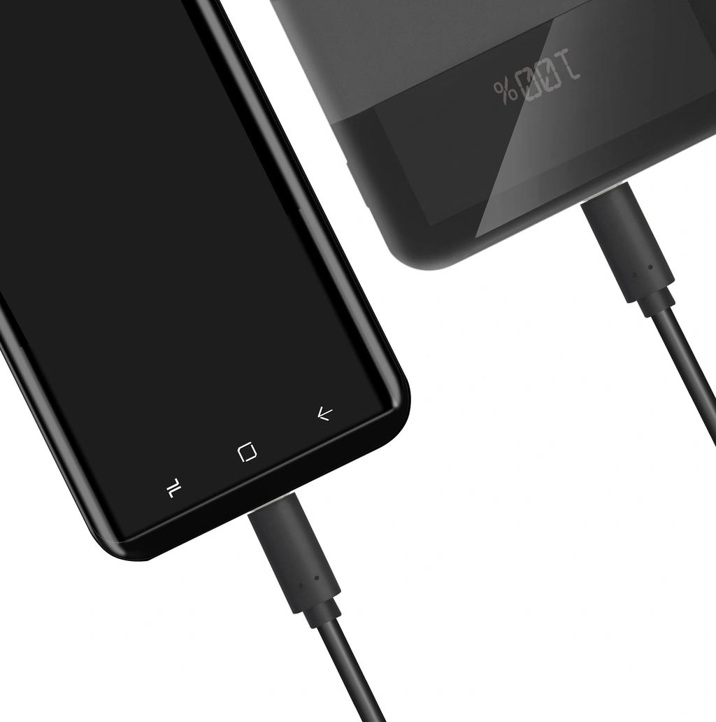 USB-C till USB-C Kabel 4K/60Hz 100W 1m Svart