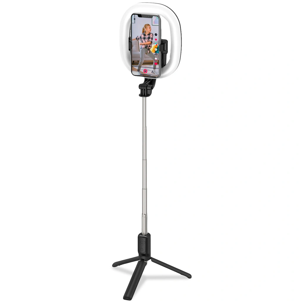 CLICKRINGBT Ringlampa med Tripod/Selfiestick