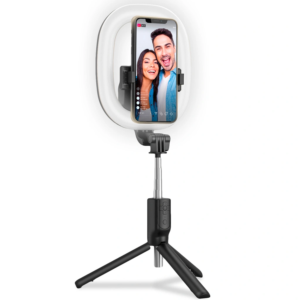 CLICKRINGBT Ringlampa med Tripod/Selfiestick