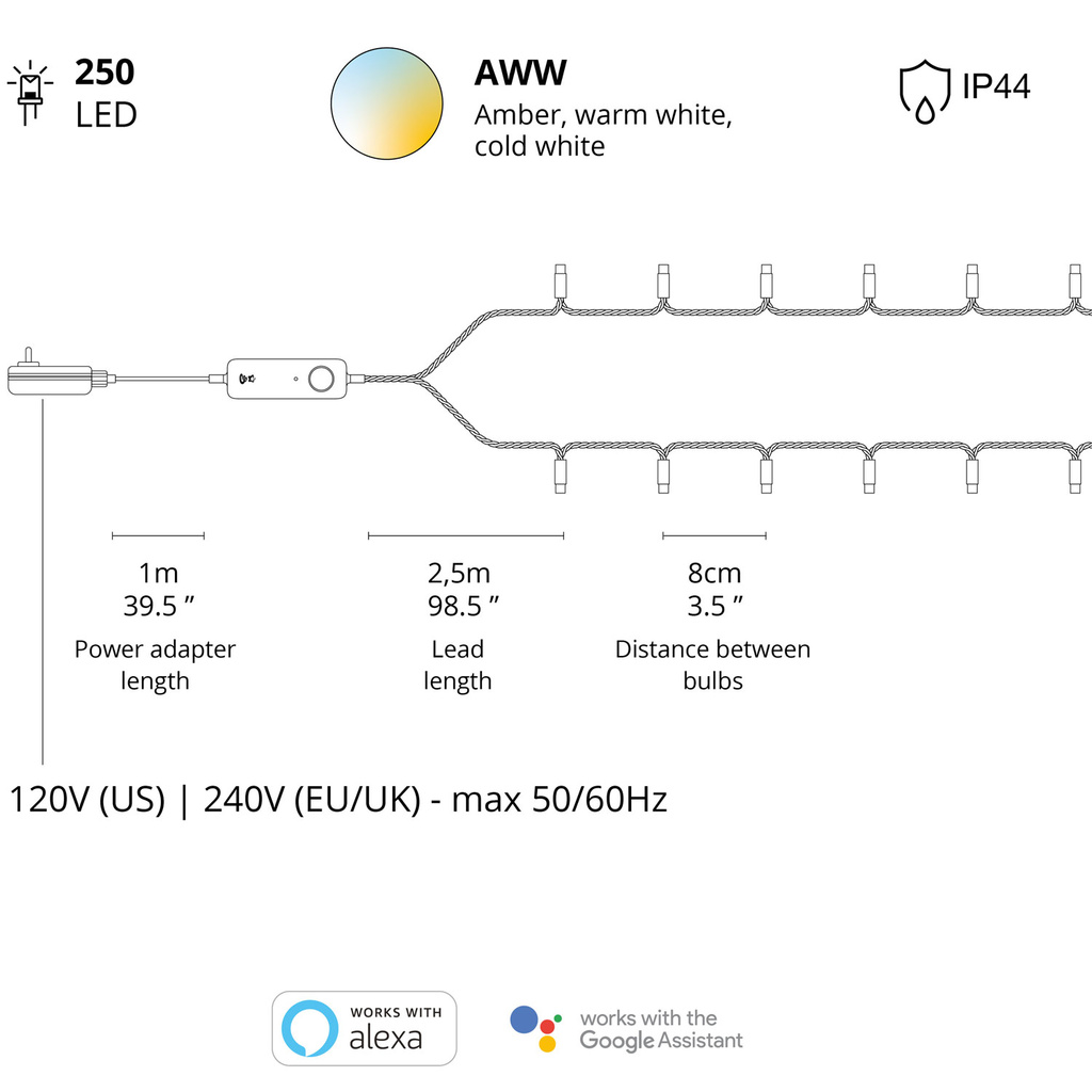 Strings 250 AWW LEDs Gen.II Gold Edition