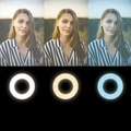 Ring light för smartphone Ø8,5 cm med klämma