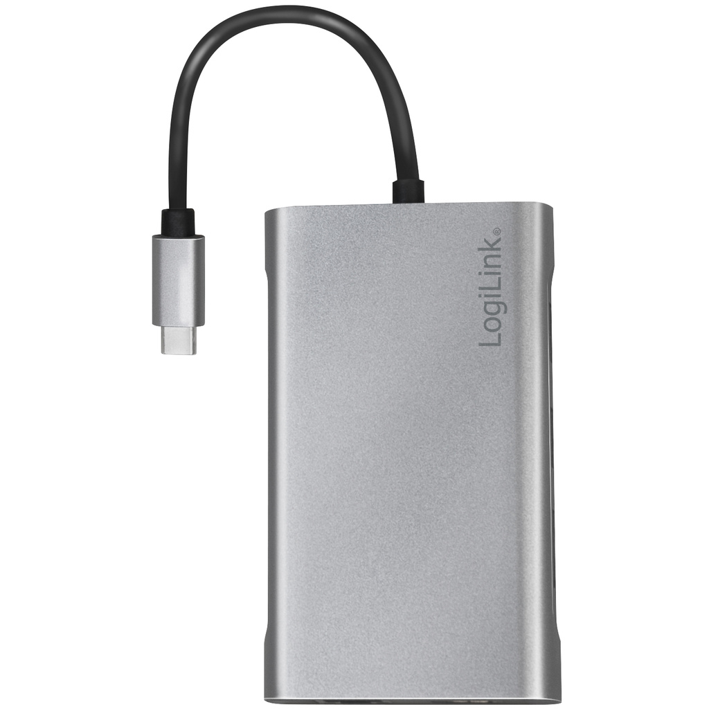 USB-C-dockningsstation 8-i-1 HDMI/DP/RJ45/USB/USB-C 100W