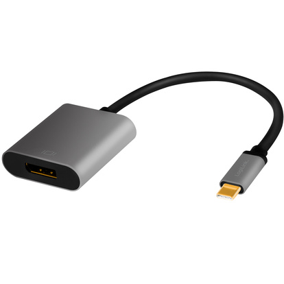 USB-C -> DisplayPort-adapter 4K/60Hz Alu 15cm