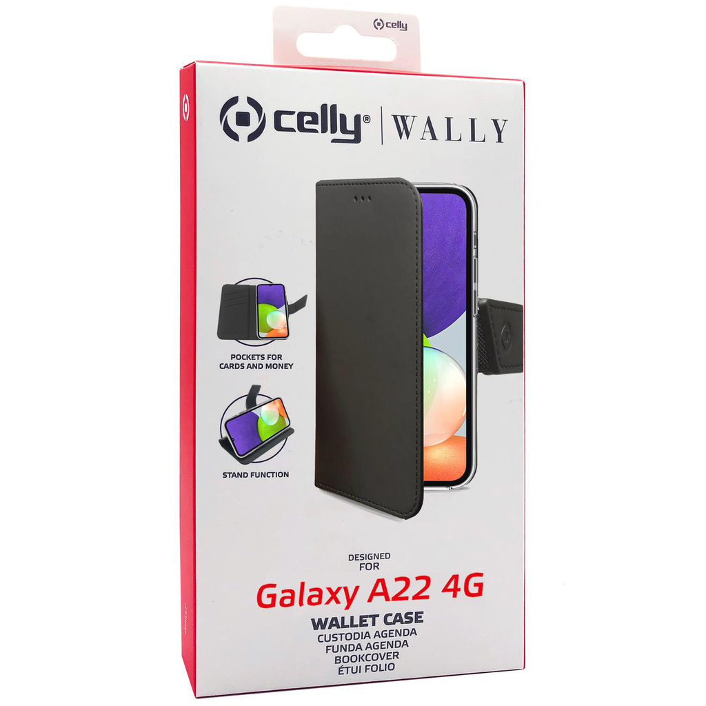 Wallet Case Galaxy A22 4G Svart