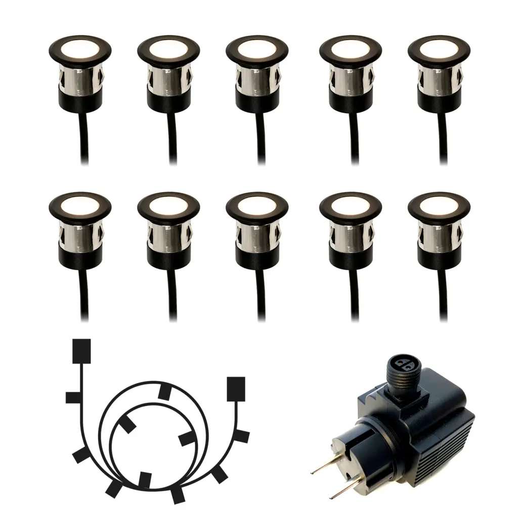 Orion infälld spot 10st Svart