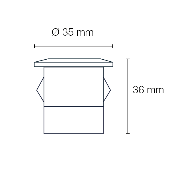 Orion infälld spot 10st Svart