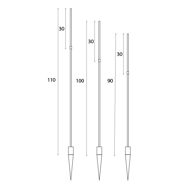 Stix Tre smala designljusstrån