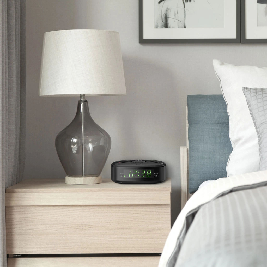 Klockradio FM Dubbla alarm Snabbval TAR3205/12 Svart