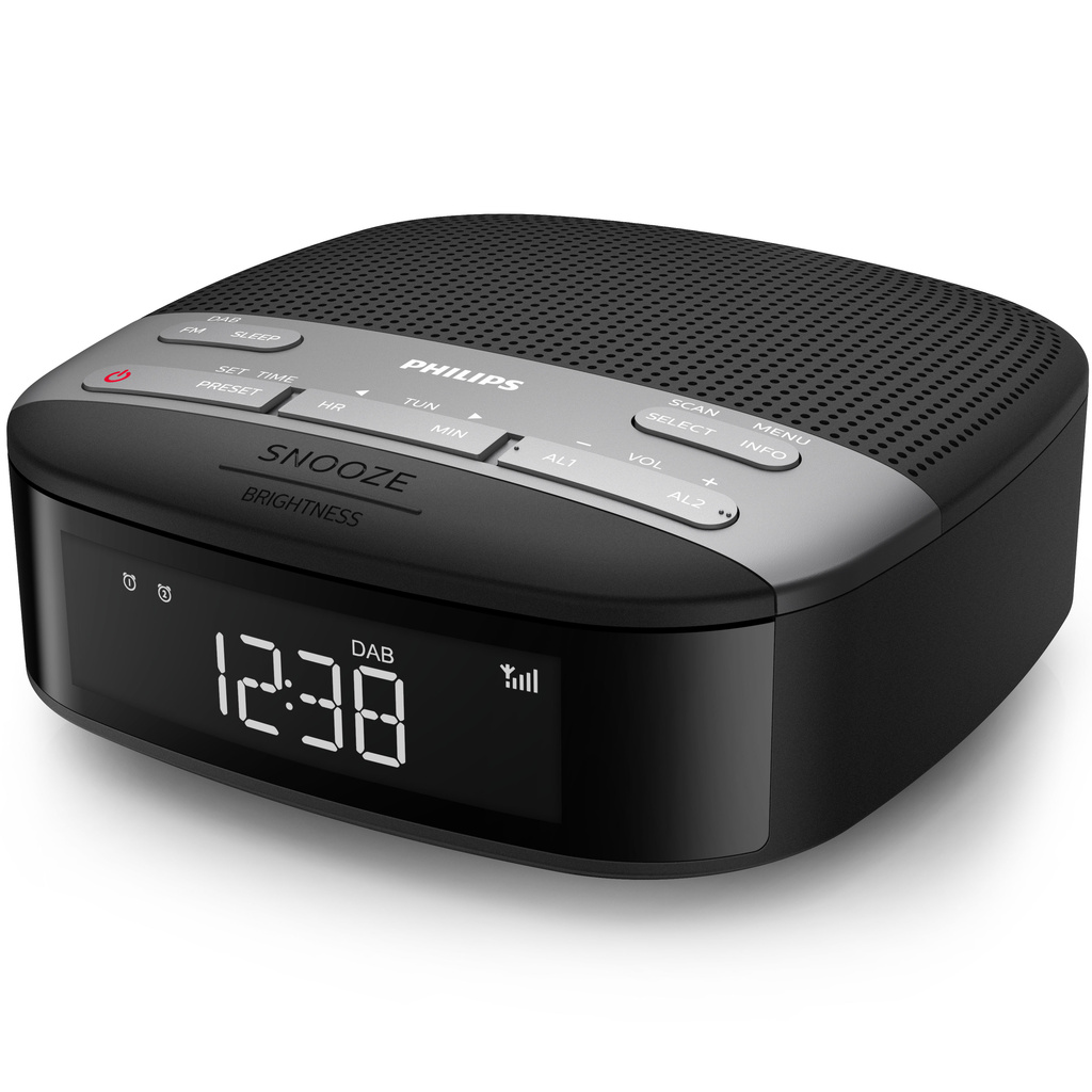 Klockradio DAB+/FM Dubbla alarm TAR3505/12 Svart