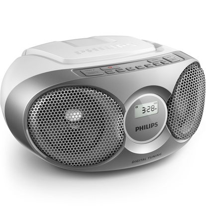 Boombox CD/FM-radio Silver