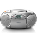 Boombox CD/FM-radio/Kassett Silver-grå