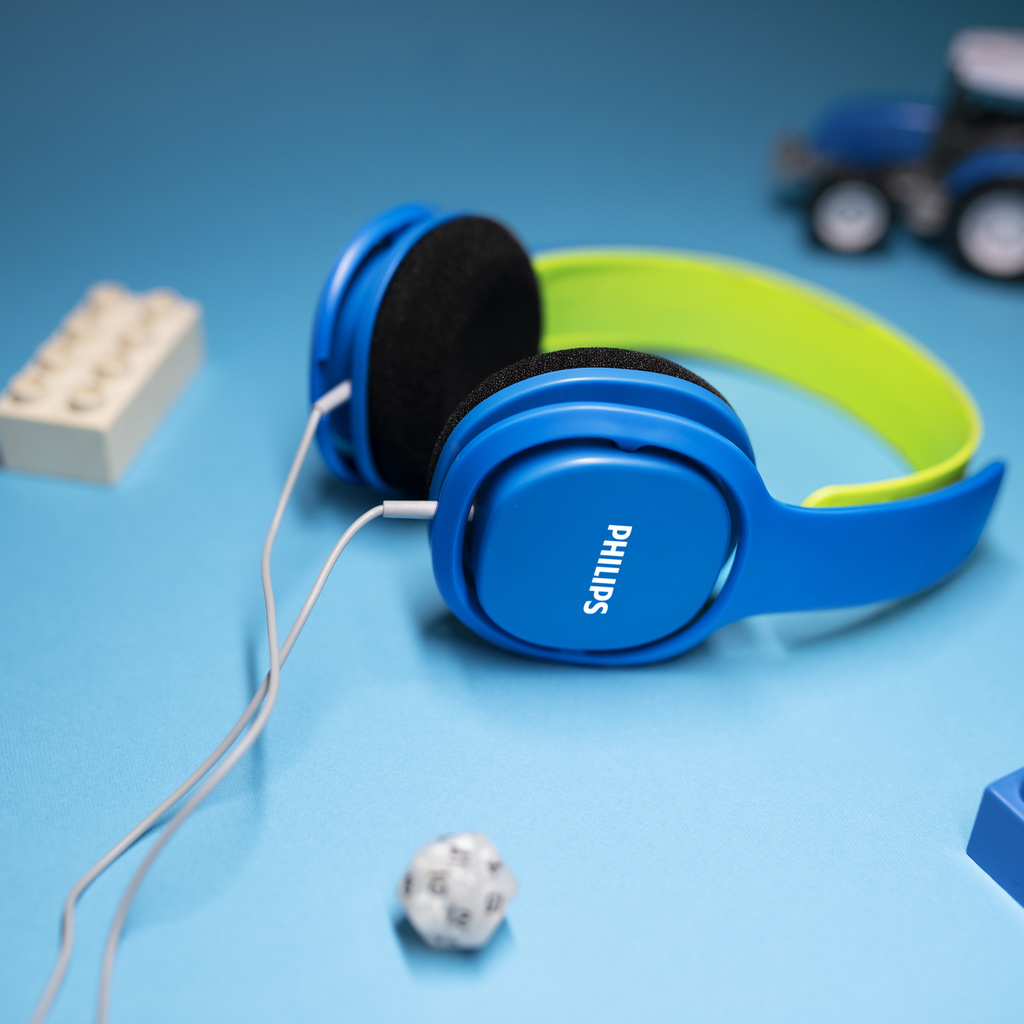 Hörlurar On-Ear Barn Volymbegränsning Kabel SHK2000BL/00 Blå