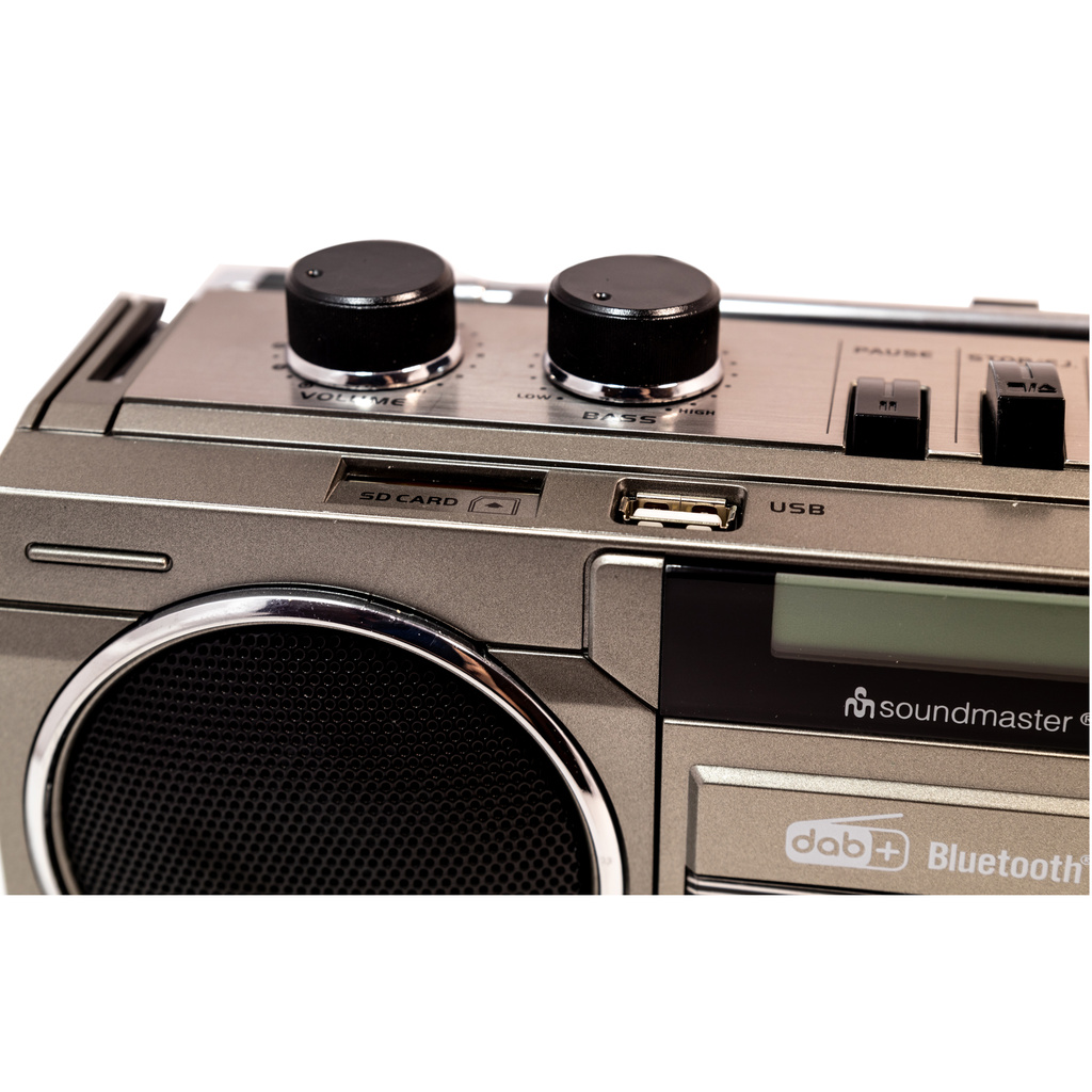Retro Kassettradio med Bluetooth USB/SD