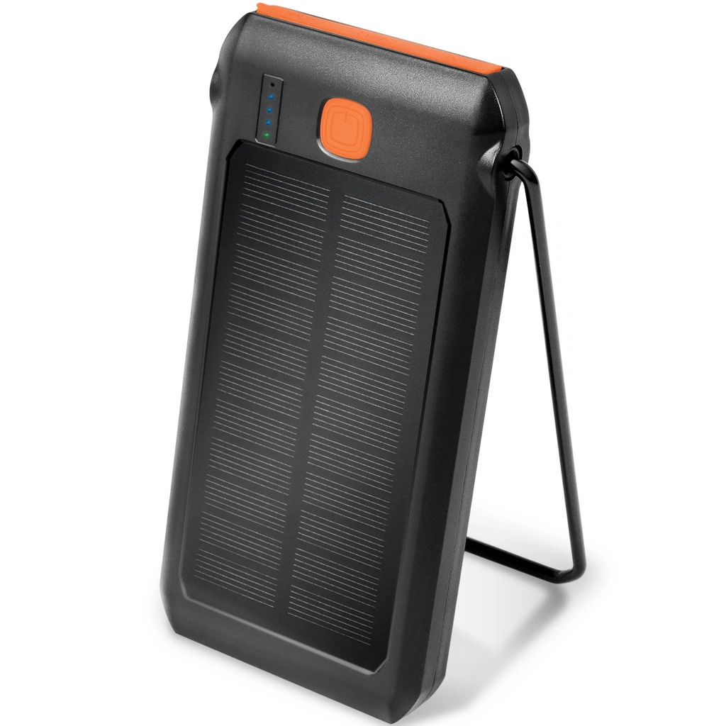 PowerBank 10.000 mAh 18W PD Solcell Svart