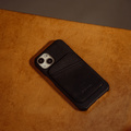 Leather Cover iPhone 13 Pro Max Svart