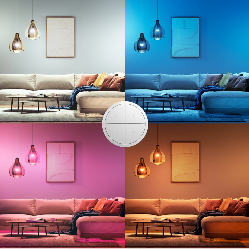 Tap Dial Switch Fjärrkontroll/Vriddimmer Vit