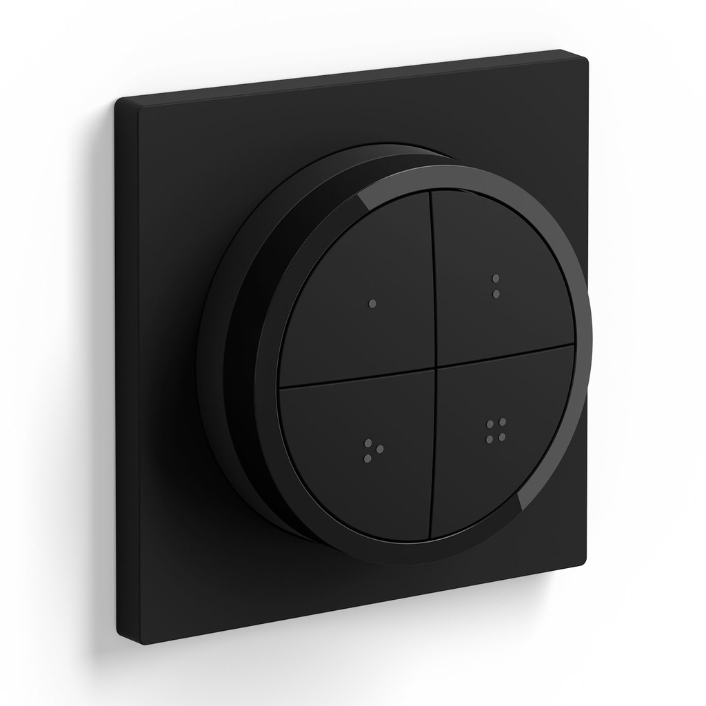 Tap Dial Switch Fjärrkontroll/Vriddimmer Svart