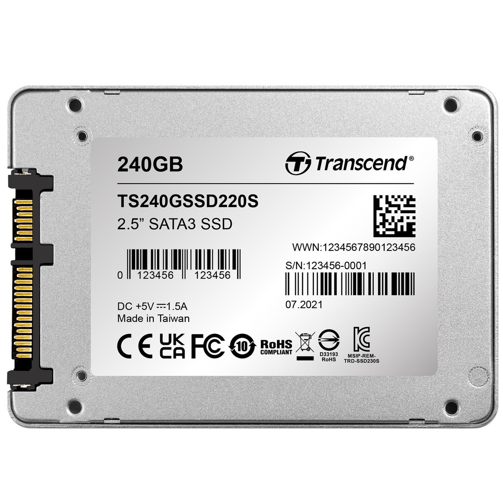2.5" SSD SSD220S SATA3 500/330 MB/s 240Gb