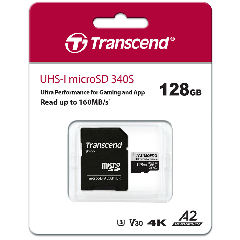 microSDXC 340S 128GB U3 A2 V30 (R160/W125)