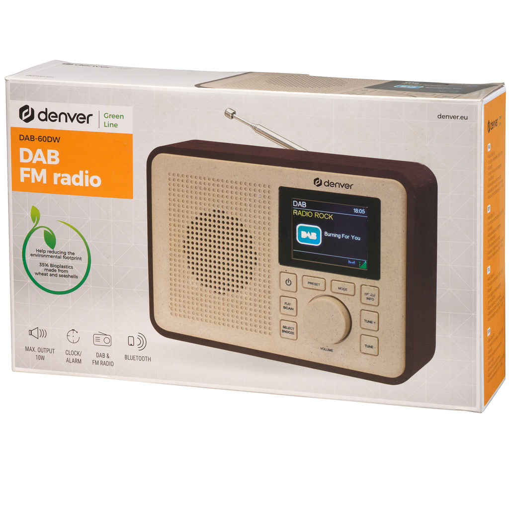 DAB+&FM-Radio Delvis gjord av Bioplast