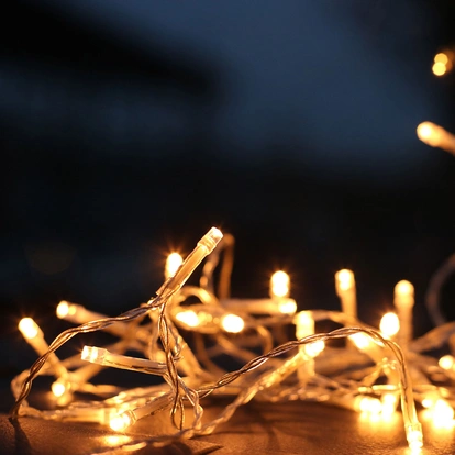 Ice 10m ljusgardin med nedhäng på 30-70cm