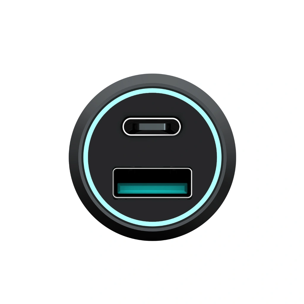 Billaddare 43W 2-port QC/PD Svart