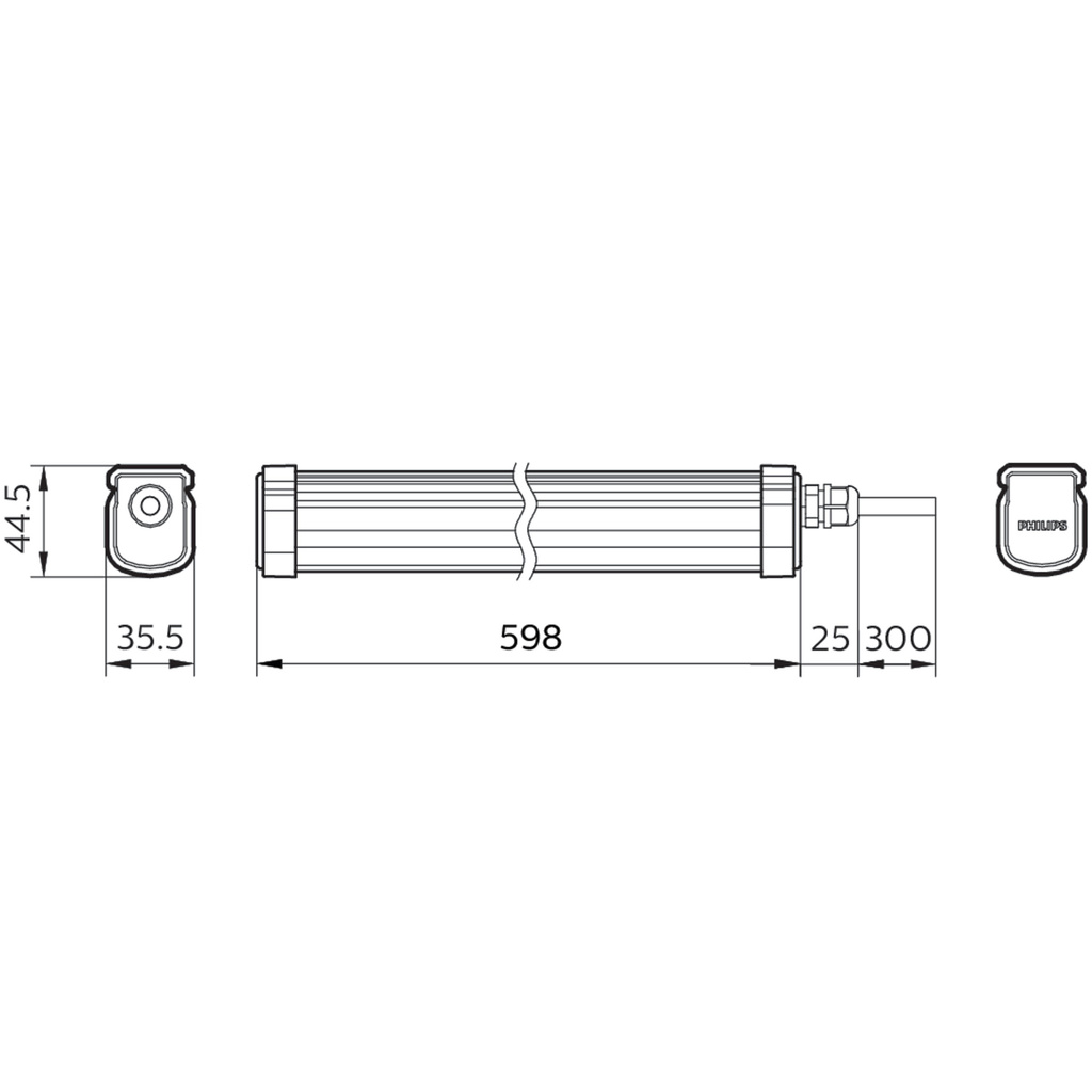 ProjectLine Taklampa 60cm 17W 1700lm IP65