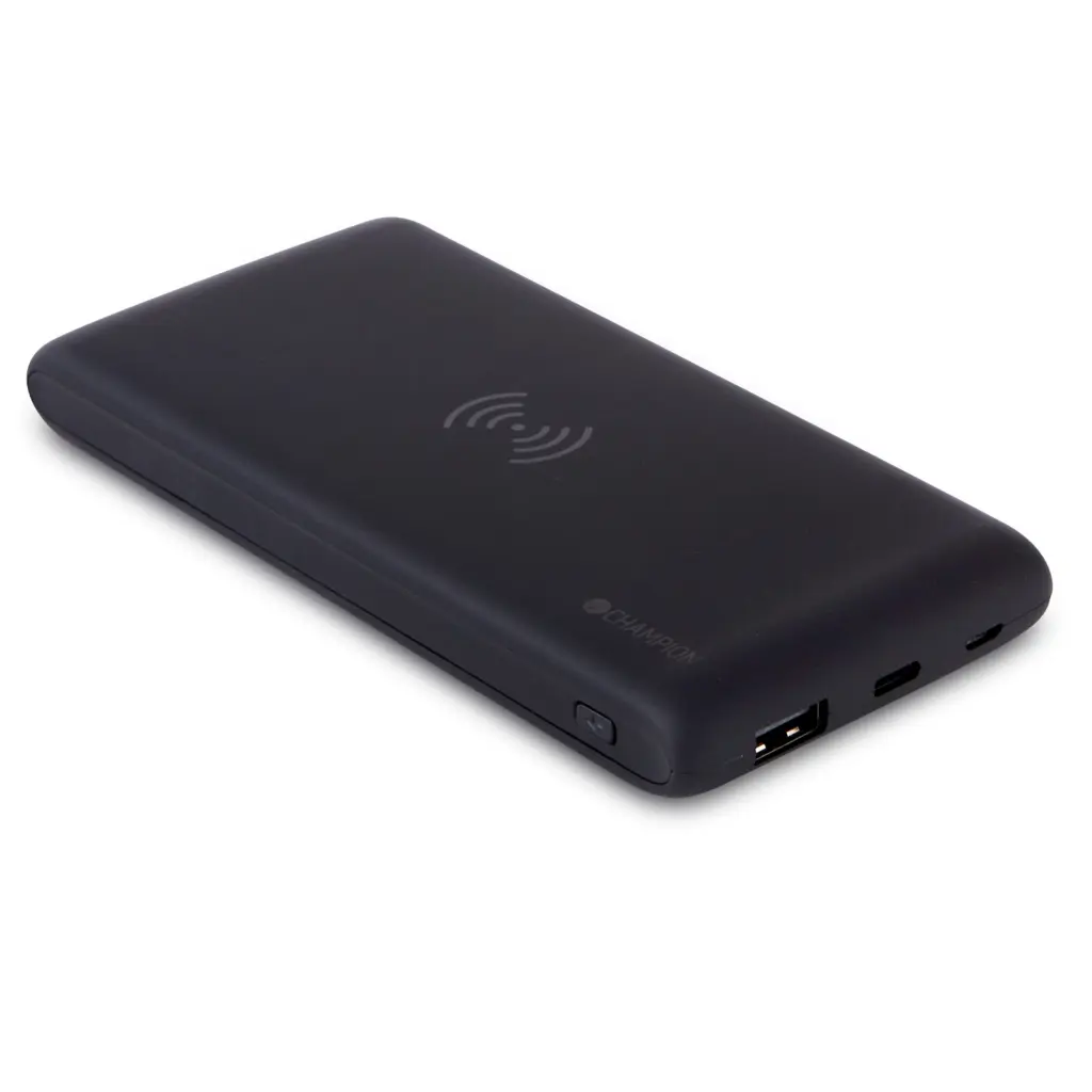 PowerBank 10.000 mAh 12W + Wireless Charging Svart