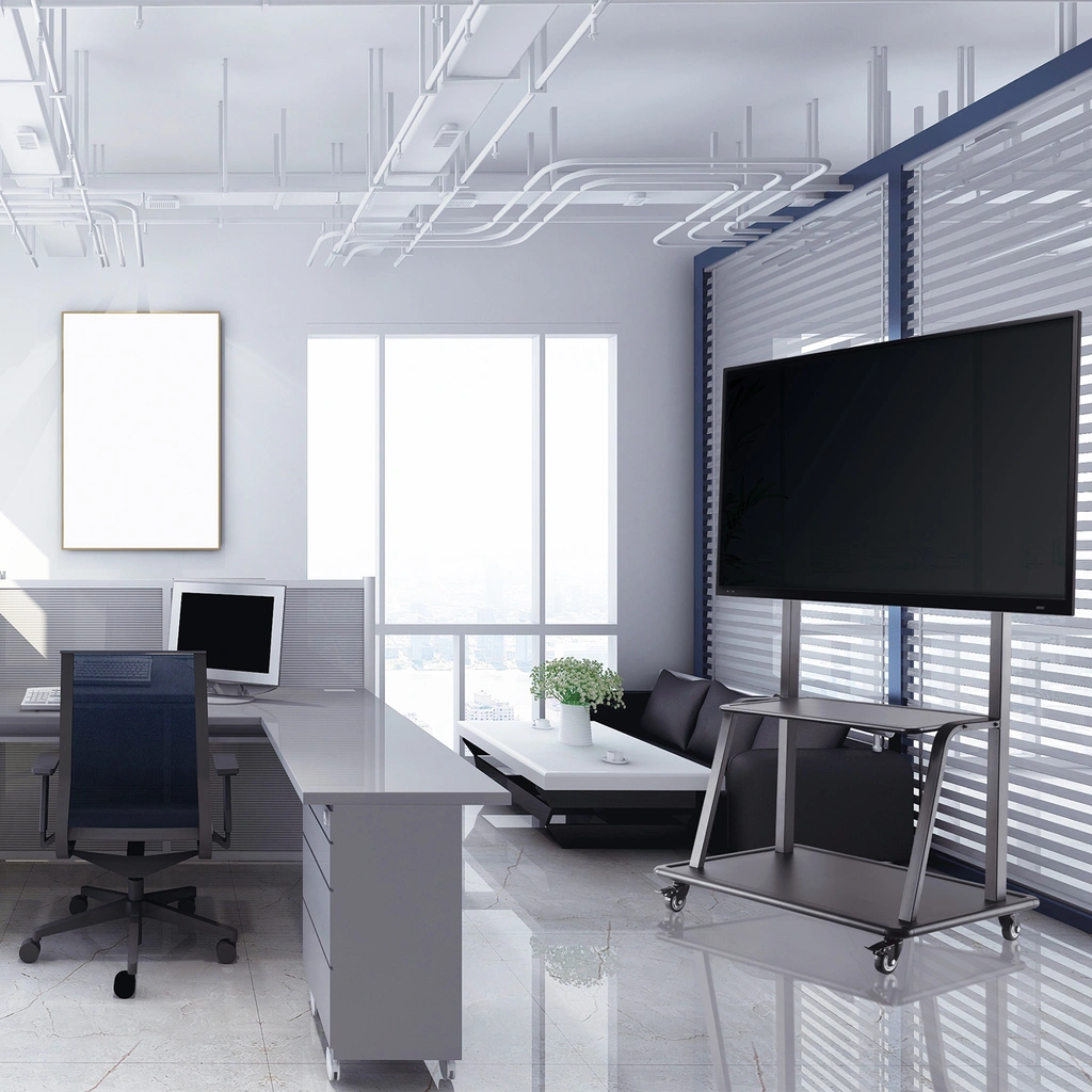 Floor stand with wheels TV 60-105" max 150kg Black