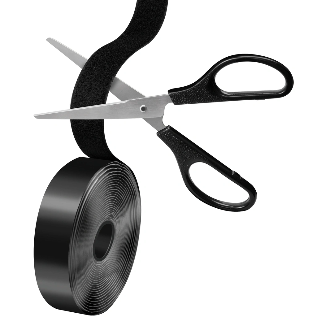 Kardborreband dubbelsidig 25mm 5 meter Svart